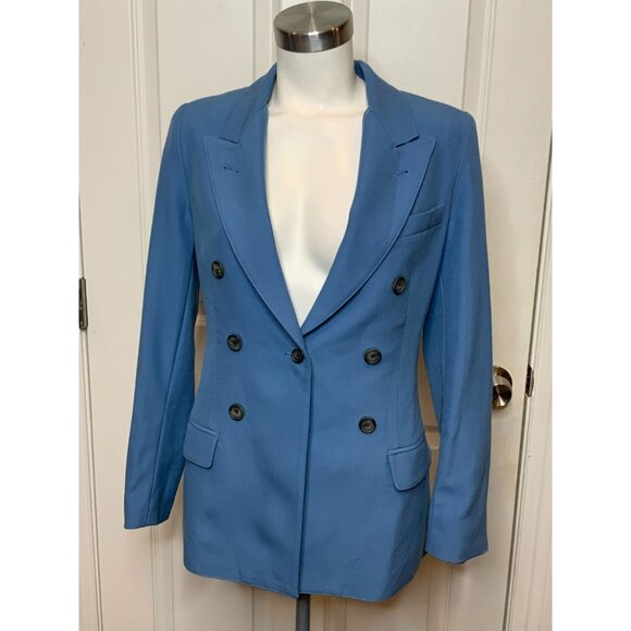 Smythe Not A DB Blazer Blue Slate Single Button Jacket, Size 4 - Picture 2 of 10